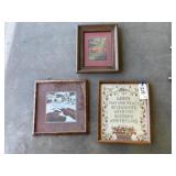 3 pcs. Framed wall art 1 as is