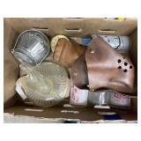 Leather Pouch, Glass Tumblers, Date Stamp