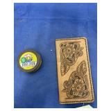 King B Jerky Box With Cards & leather wallet