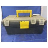 Plastic Tool Box w/Handsaw, Screws