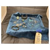 Asstd. Turquoise jewelry & puff bracelet