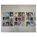 3 sheets of asstd. Baseball cards
