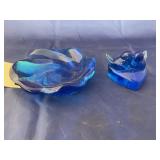 2 pcs. Blue Bowl w/ Bluebird of Happiness Dï¿½cor
