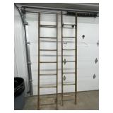 Wooden extension ladder 2 piece