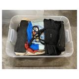 Storage Bin w/lid & assorted bags
