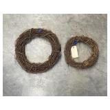 2 Grapevine wreaths