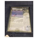 Framed Mickey Mantle 500th Homerun Postcard