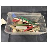 Vintage Fishing Lures in Display Box