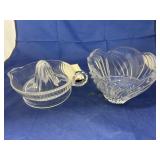 2 Pcs - Glass Juicer & Dish