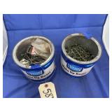 2 - Coffee Cans w/Nails