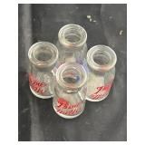 4 Pcs - Mini Milk Bottles