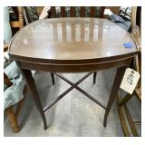 Glass Topped Side Table 24"L x 24"W x 28"H