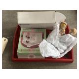 Wooden Tray w/Precious Moments Figurines