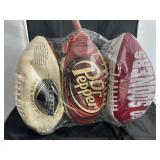 3 Footballs - 1 OU autographed