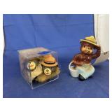 2 Pcs - Smokey the Bear Bank & Slippers