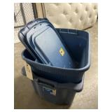 2 - Plastic Bins w/Lids