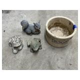 Small Wil-Clair Products Crock w/Garden Dï¿½cor