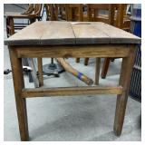 Wood Side Table 23"L x 18"W x 18"H