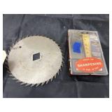 2 Pcs - Circular Saw Blade & Sharpening Kit