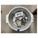 Plastic Bucket w/Screws - Metal Brackets & More