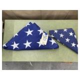 2 - Folded American Flags
