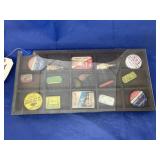 Wooden Display Case w/Vintage Lures 15"x8"