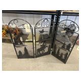 Metal Trifold Fireplace Screen