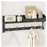 Ambird Wall Hooks with Shelf, Wall Mount, Black, 8