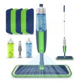 Spray Wet Mop, 5 Washable Pads, 2 Refillable Bottl
