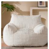 Giant Plush Bean Bag Chair With Armrests, Oversize