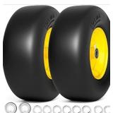 13x5.00-6 Flat-Free Lawn Mower Tires, Yellow Hub,