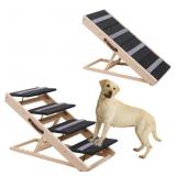 Upgrade 2 in 1 Pet Ramp, Dog Stair, Adjustable, Fo