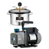 3 Gal Vacuum Chamber with Pump Kit, 3.5 CFM Vacuum