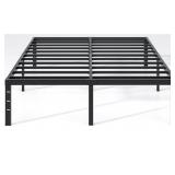 Metal Bed Platform Frame, Black, King Size, 79.6x7