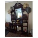 Hall Table 56"L x 17"W x 94"H w/Mirror