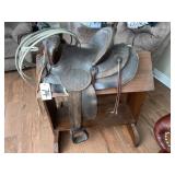 Saddle on Stand 13" - Has been restored