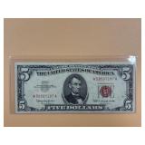 Red Seal $5 Bill