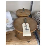 2 Wooden Spindles
