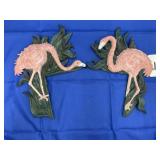 2 Flamingo Wall Hangings