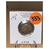 1929 - p  Lincoln Wheat Cent - very Fine