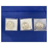 3 Walking Liberty Half Dollars