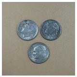 3 - Roosevelt Dimes - Pre 64