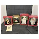 4 Assorted Hallmark Keepsake Ornaments