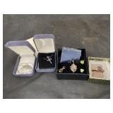 6 Boxes Costume Jewelry -Colored Gemstones