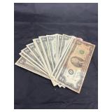 20 Two Dollar Bills