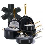 Chef Power Ceramic Cookware Set, 15 Pcs, Pots and