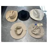 5 Pcs - Western & More Hats Sz 7-1/2 - Med