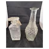 2 - Decanters - 1 missing stopper