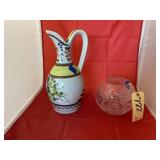 Vase & Glass Bowl