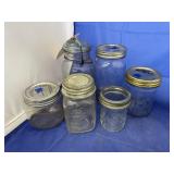 6 - Assorted Glass Jars